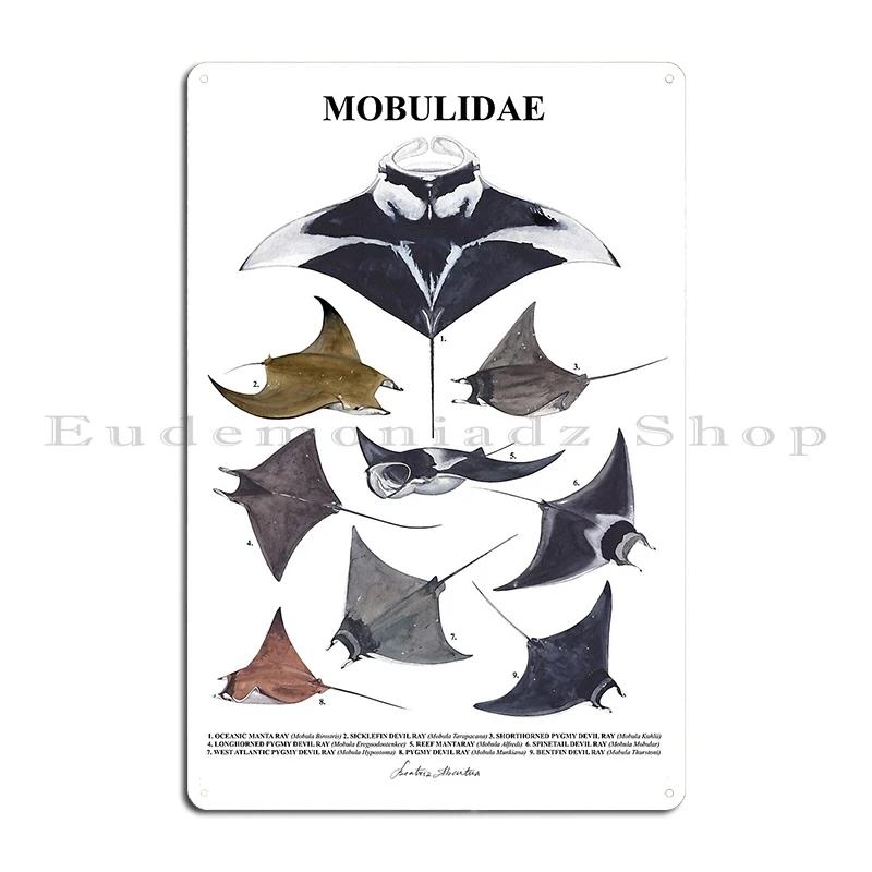 SEASHELLS SEA CREATURES SHARKS poster with names Metal Sign Cinema Decoration Pub Plaques Tin Sign Poster