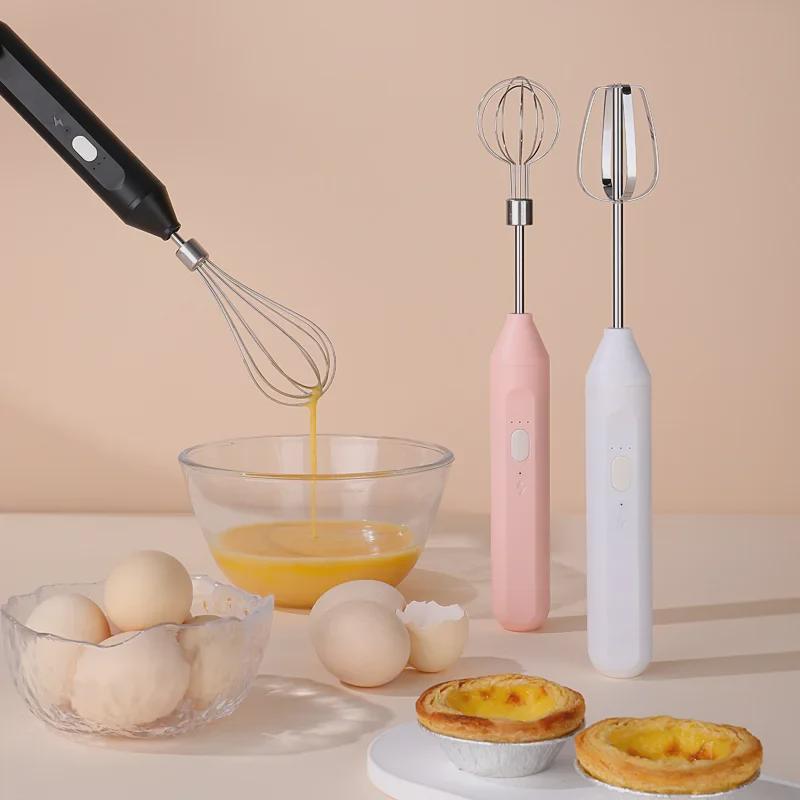 Wireless Handheld Electric Mixer: Small Baking, Cream Whisk, Milk Frother, Automatic Coffee Beater