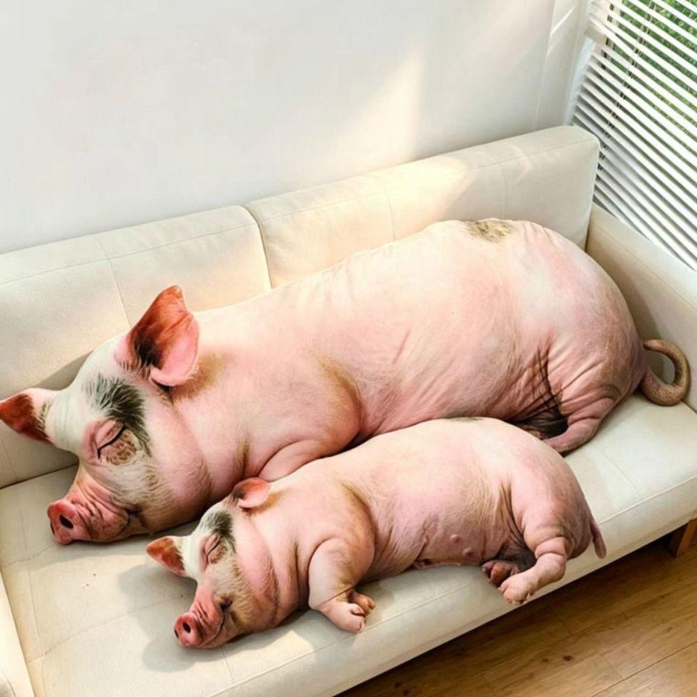 PP Cotton Filled Poultry Throw Pillows 40cm Size Pig Keychain Animal Cushion Doll Toys Bedroom Use