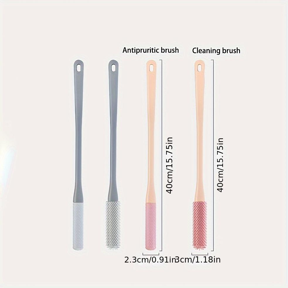 Многофункциональная щетка для массажа швов пальцев ног, отшелушивающая мягкая резина, скраб для ног без запаха, с длинной ручкой