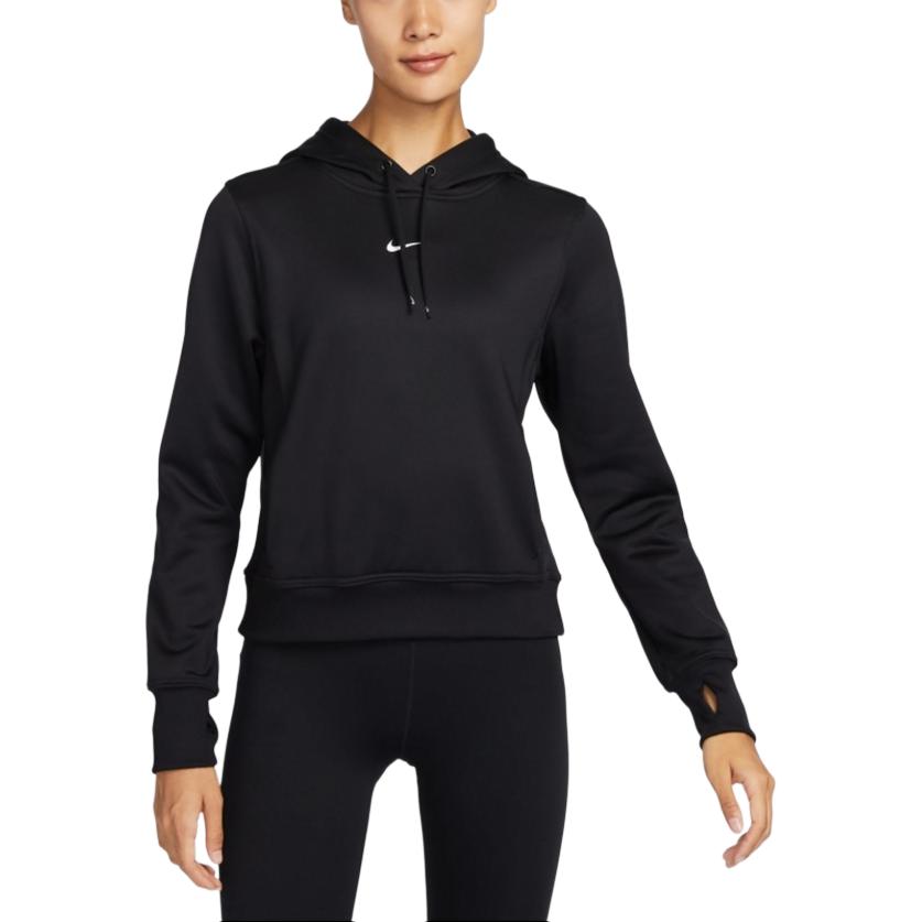 Nike One Tf Po Hoodie Lbr Женская толстовка с капюшоном черная FB5211-010