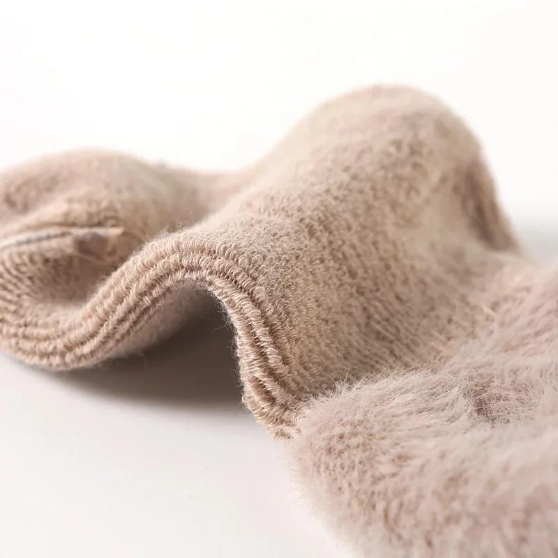 1 пара теплых носков для новорожденных, простые однотонные носки до середины икры для маленьких мальчиков и девочек, милые осенне-зимние шерстяные утепленные хлопковые детские носки