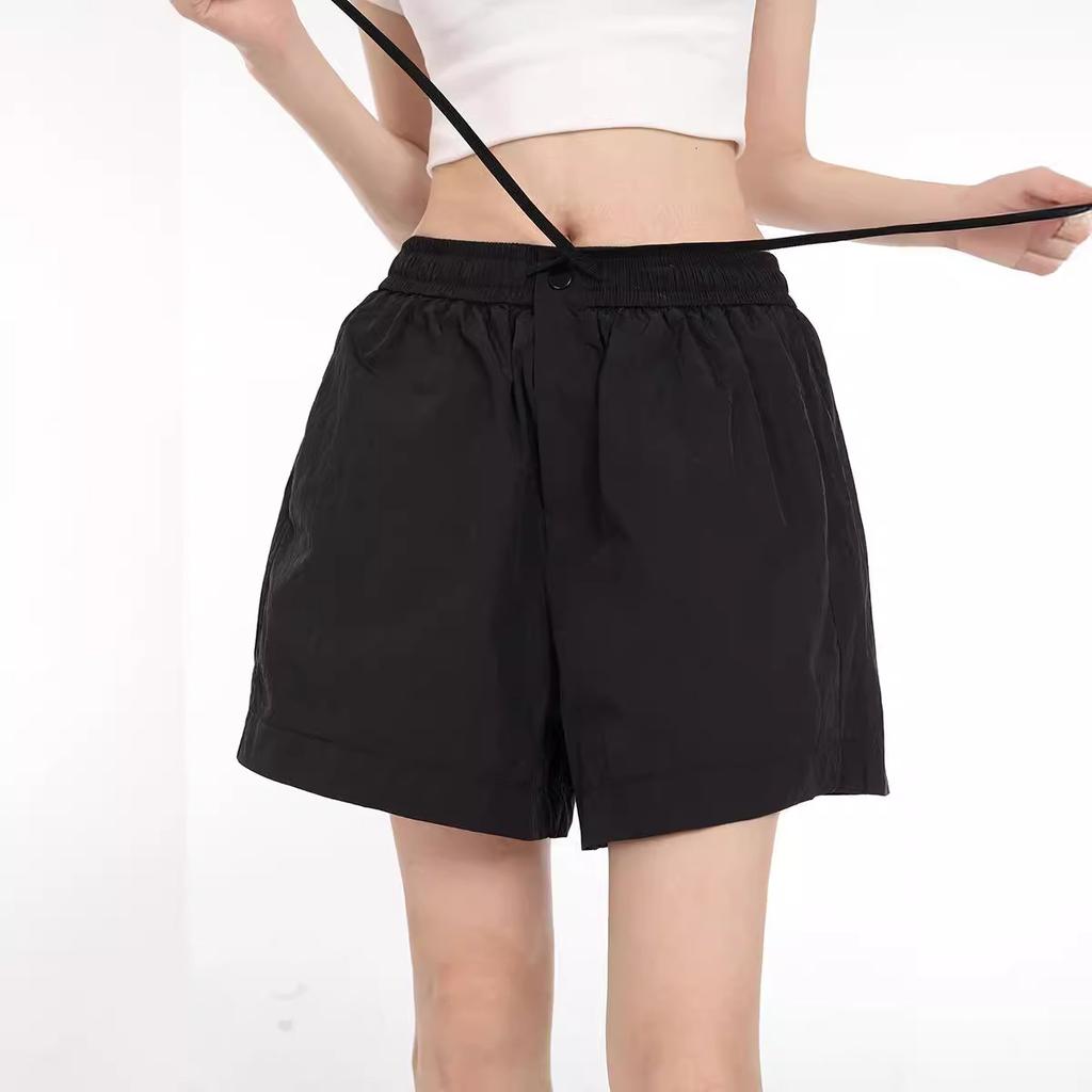 Wide-legged Work Shorts for Women In Summer New High-waist Loose A-line Casual Small Straight-leg Pants