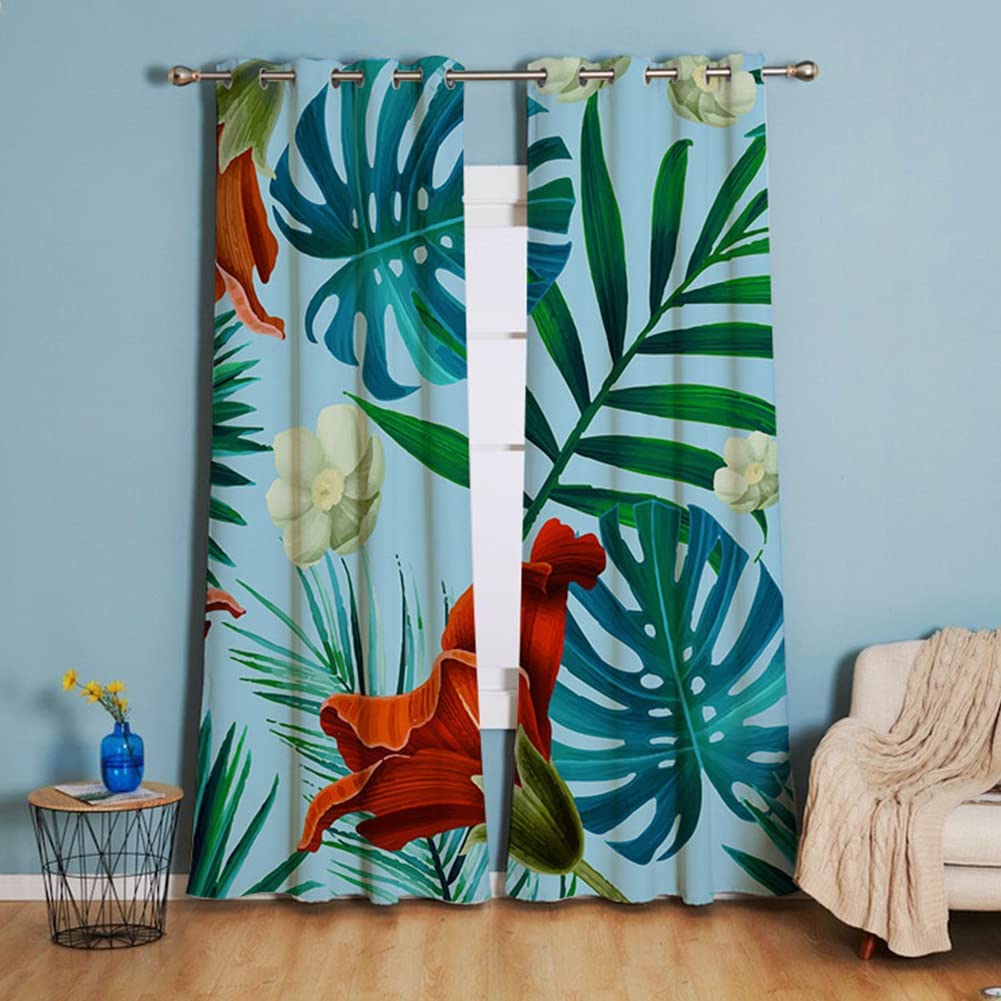 Ботанический попугай Листья Фермерский дом Стиль Кантри Оконные Шторы Панели Гостиная Затемняющие Шторы Шторы Cortinas