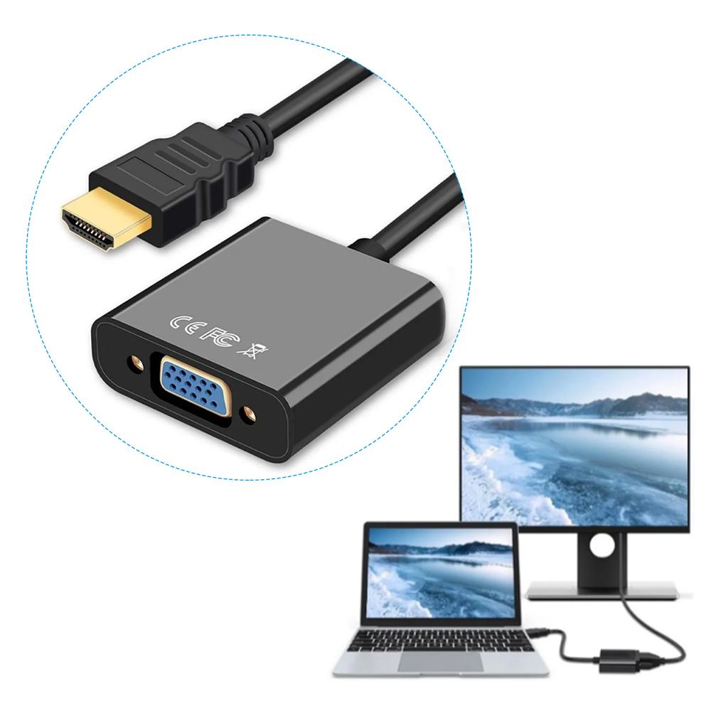 HD мультимедийный интерфейс в VGA конвертер 1080P нержавеющий позолоченный интерфейсный адаптер для ноутбука