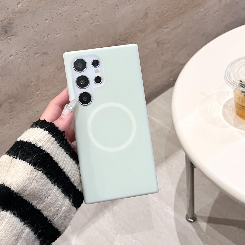 Samsung Liquid Jelly Suitable for S25UItra Magnetic Suction Phone Case S24 Anti Slip Anti Fall S23 Simple Skin Feeling Protection