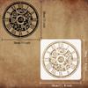 PET Hollow Out Drawing Painting Stencils, for DIY Scrapbook, Photo Album, Clock, 30x30cm
