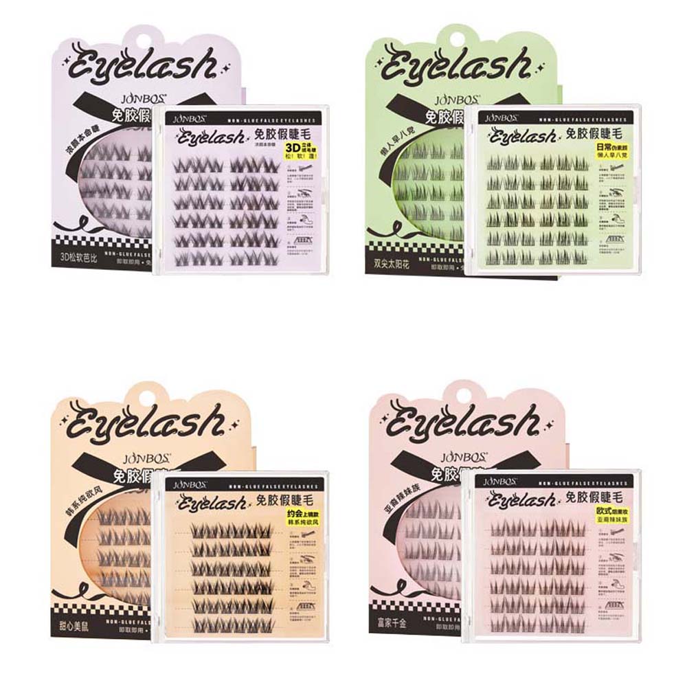 Самоклеящиеся накладные ресницы с изгибом L Сегментированные Сегментированные ресницы Пучки Наращивание ресниц