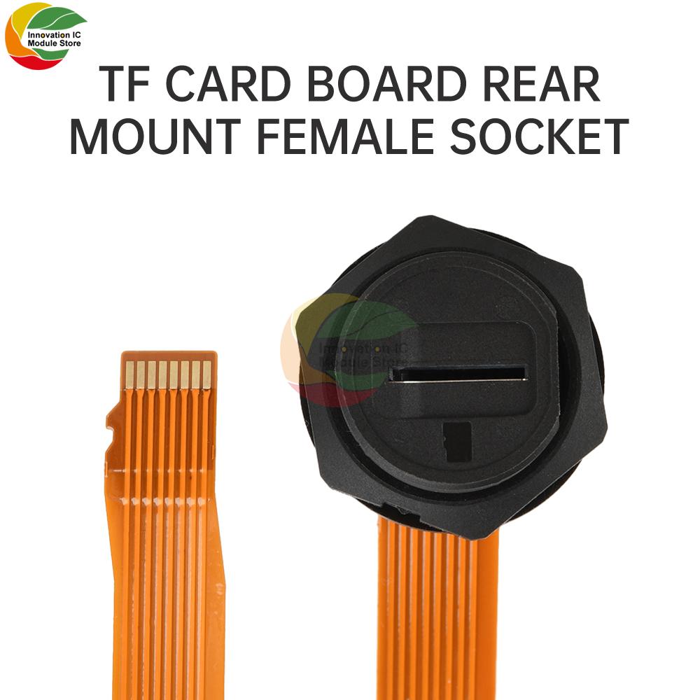 TF Mini Waterproof SIM Card Adaptor IP67 Threaded Back Mount Female Solder Socket FPC Connector Panel Mount Connector