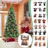 Christmas Advent Calendar 24 Pcs Highland Cow Ornaments 2D Acrylic Cute Animal Christmas Tree Decorations Xmas Countdown Gifts
