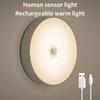 Smart LED Human Body Sensor Night Lights Emergency Automatic Lighting USB Charging Wireless Magentic Suction LED Cabinet lights
