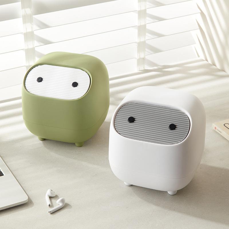 Ninja настольный мусорный бак мини многофункциональный двухслойный прессованный мусорный бак с крышкой бытовой мини-контейнер для хранения мусора