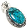 Chrysocolla Gemstone 925 Sterling Silver Jewelry Pendant 2.56"