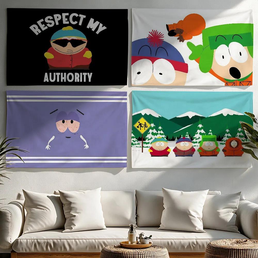 S-South Park Fun Respect My Authority flag Tapestries Outdoor Parties Bedrooms Living Dorm Rooms Wall Decor Banners Gifts 26L0904