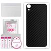 apgo Protective Skin Sticker for the Back Compatible with HTC Desire 820, Wrap Film, Foil, Vinyl - Pattern Carbon Black