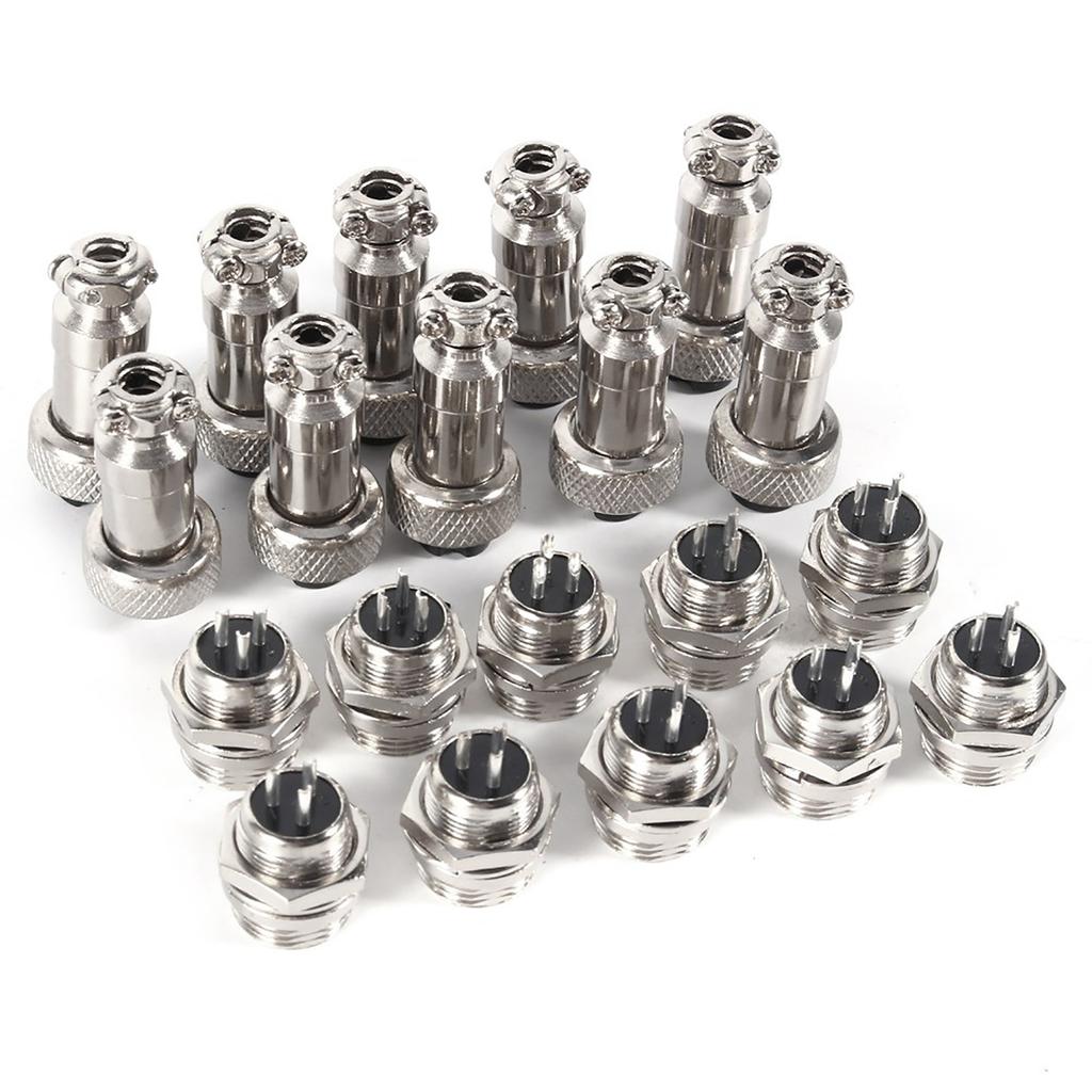 10 Set GX12 3Pin 12mm Aviation Plug Male Female Metal Socket Connector