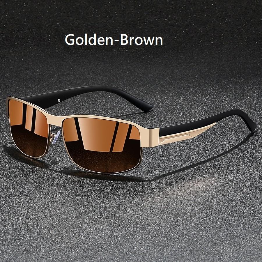 Fashion Vintage Square Metal Frame Sunglasses Men Women Fishing Driving Man Luxury Brand Designer Sun Glasses UV400 Eyewear