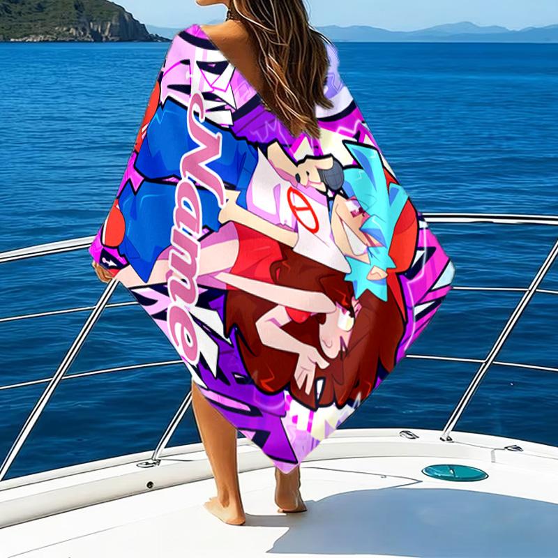 Custom Name Friday night Microfiber Beach Towel Super Soft & Absorbent for Bath, Beach, Travel Bath Time Accessory, Fan gifts