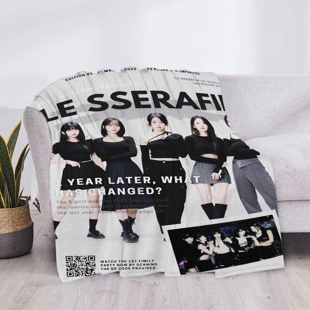 Плед для дивана Le Serafim Пушистые Мягкие Пледы Дом и Декор Покрывало Кровать Колено На заказ Аниме Роскошные Пледы Детские Милые