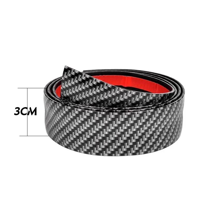 Universal Car Stickers Doorsill Bumper Threshold Step Carbon Fiber Protector Guard Strip Sticker Anti Scratch Strips Film Interior Mirrors 6