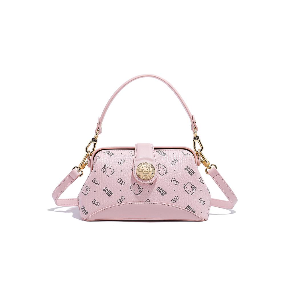 New Sanrio HelloKitty Hello Kitty PU Shoulder Bag, Crossbody Bag, Handbag Regular Women's Pink/Brown/Milk Tea SHHF41585