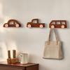 Wooden Coat Hook Entrance Car Shape Hat Hanger Decorative Wall Mounted Hanger for Clothes Hats Bags Keys Nursery Room Decor