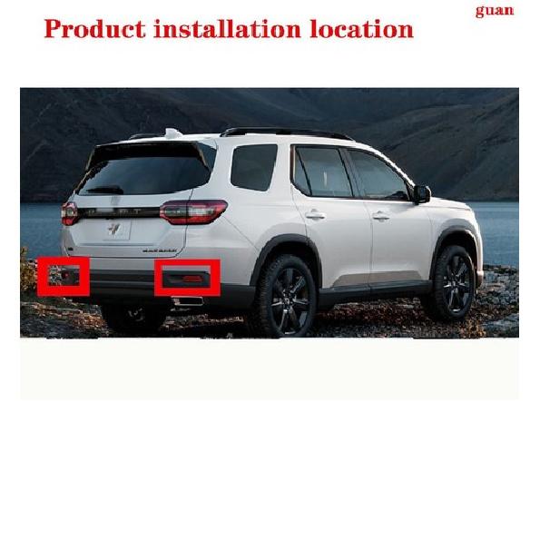 Car rear fog lights Decorative frame Silver For Pilot 2025-2026