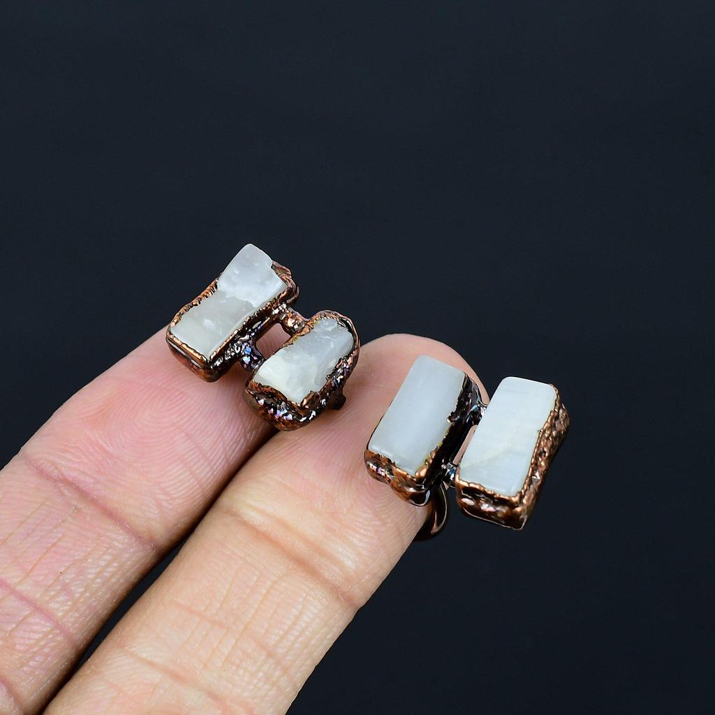 Кольцо из прозрачного кварца ручной работы, кольцо из электроформированной меди, антикварное украшение, регулируемое кольцо, подарок на помолвку