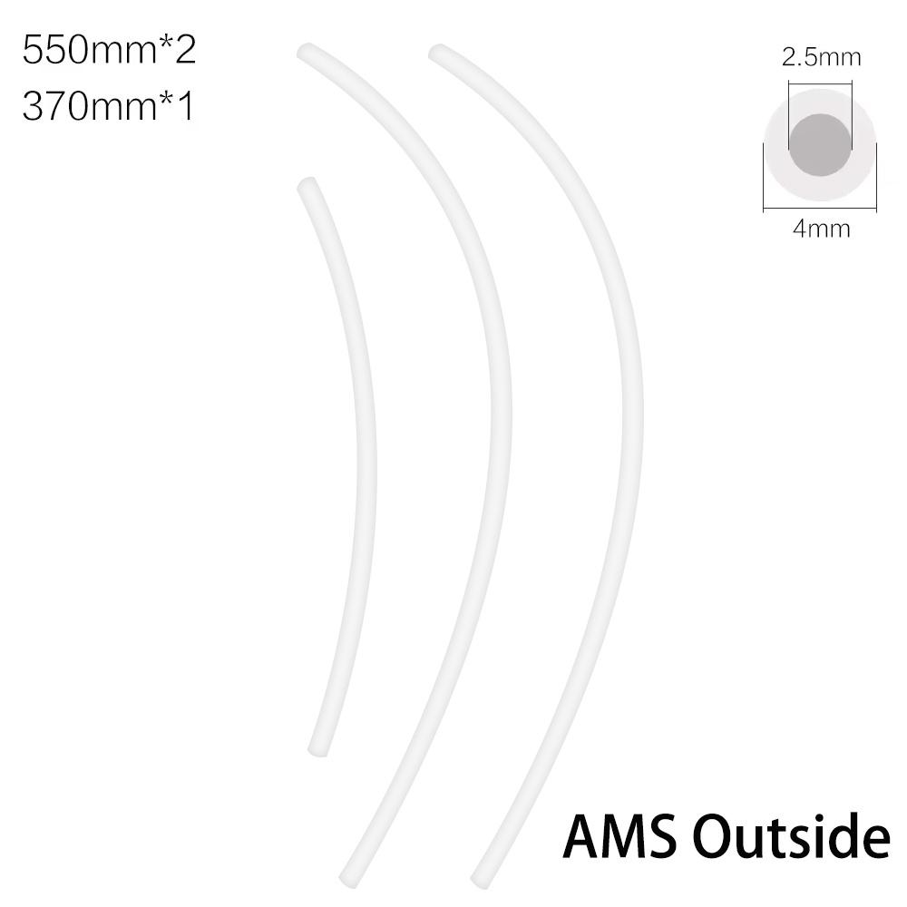 For Bambu Lab Ptfe Tube 2 5mm 4mm P1S P1P AMS A1 Mini 3D Printer Teflonto Pipe X1C Bambulab Ptfe Connector White Grey AMS LITE