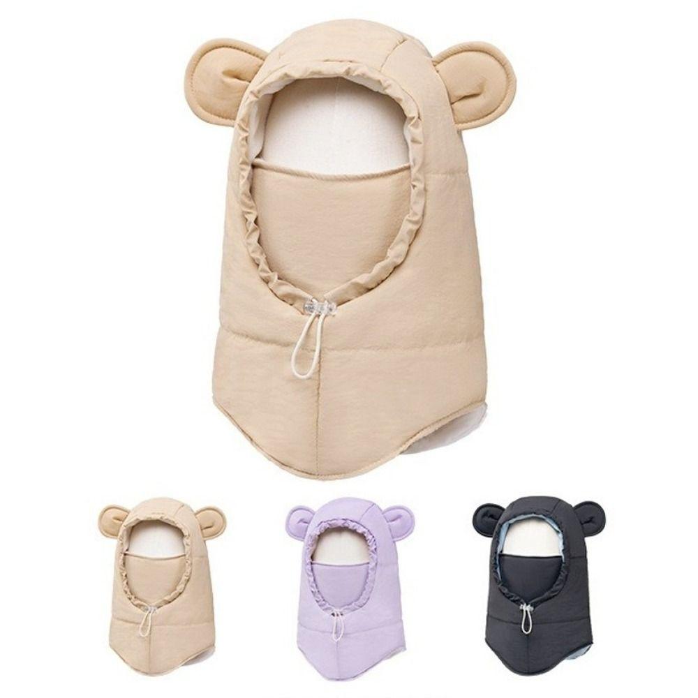Thickened Kids Winter Hats Windproof Balaclavas Hats Scarf Set  Outdoor
