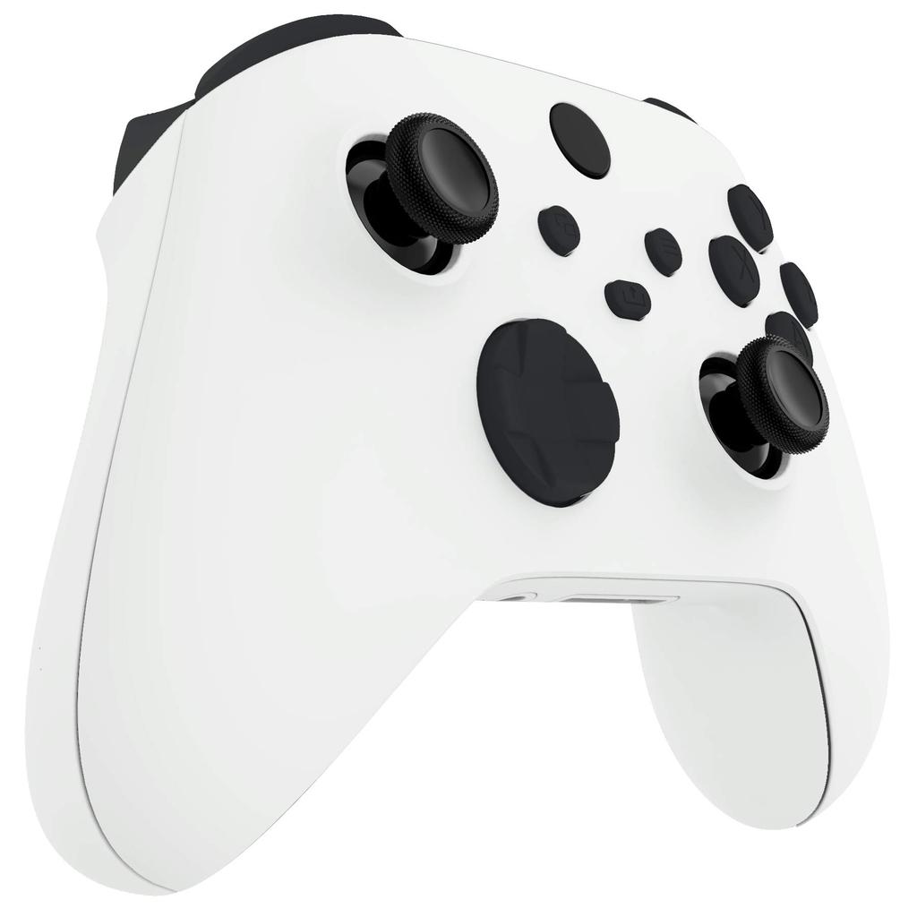 eXtremeRate Pure Color Replacement Buttons for Xbox Series LB RB LT RT Bumper Triggers ABXY Sync Share Key X/S, D-pad Start/Back [Black]
