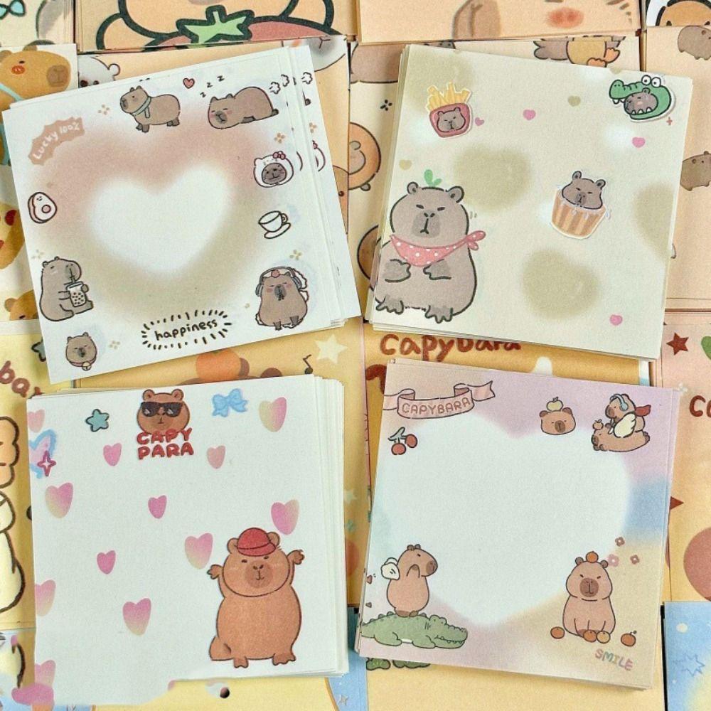 Декоративные бирки Capybara Note Paper Канцелярские принадлежности Cute Capybara Memo Pad Bookmark Marker