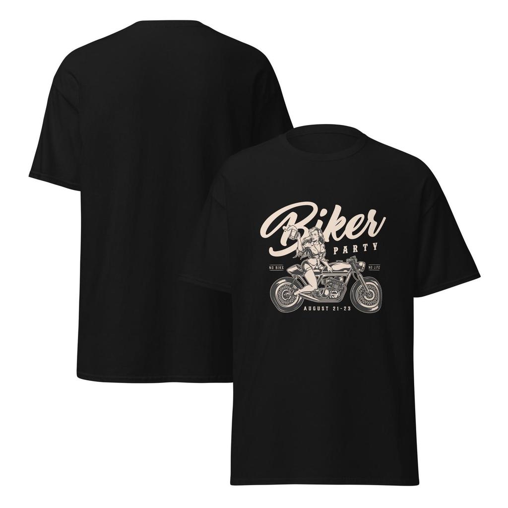 Biker Party Vintage T-Shirt Design – Custom Motorcycle Event Apparel