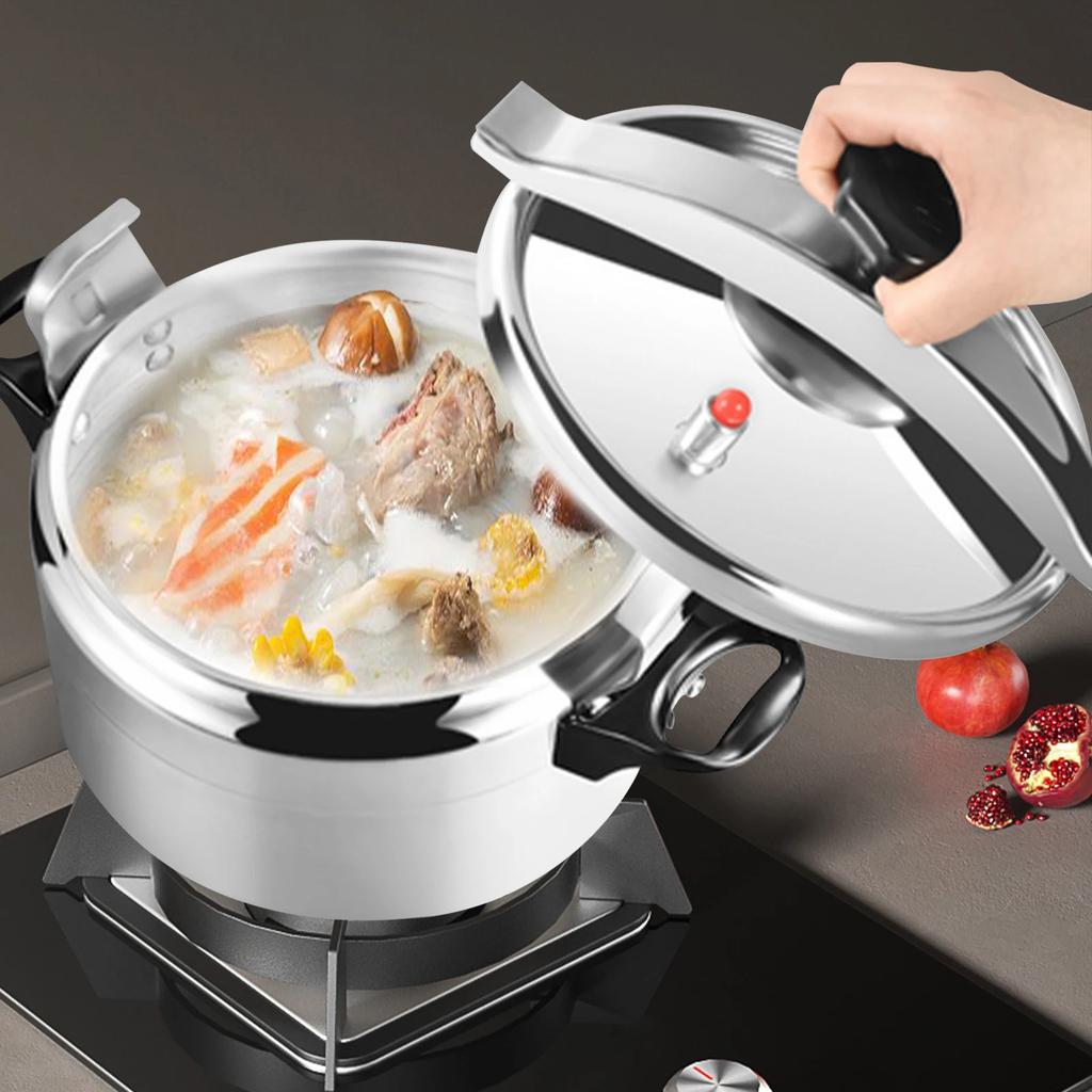 Bymaocar 3.17Qt Aluminum Pressure Cooker, Sealed Mini Cooking Pot for Gas, Halogen & Electric Stove, Compact Kitchen Storage Pot