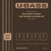 KALA Ukulele Bass (U-BASS) Strings, Stainless Steel Flat Wound, 4-String, for Solid Body Series (KA-BASS-4FW-SC)