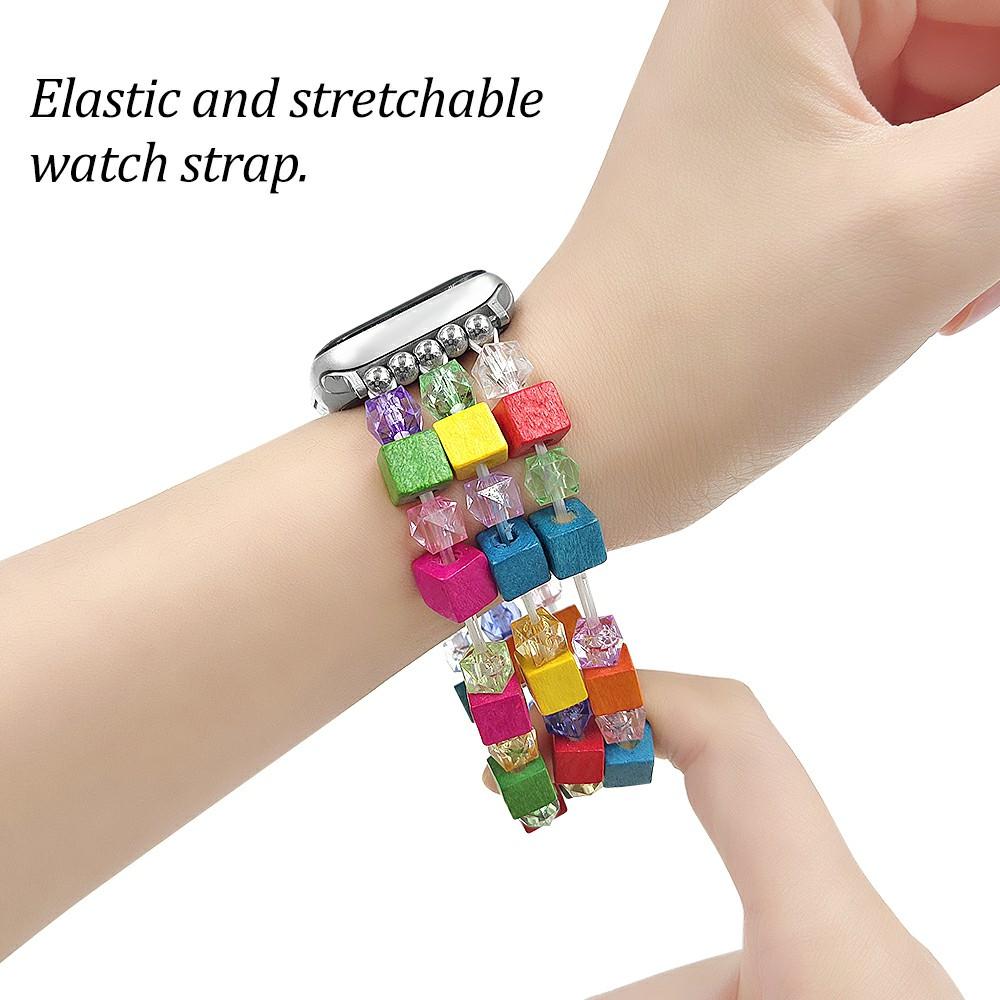 Bracelet Watch Strap for Apple Watch Series 10 Ultra 9 8 7 SE 6 5 4 3 2 1 46mm 49mm 45mm 44mm 42mm Wood Resin Beads Wrist Band