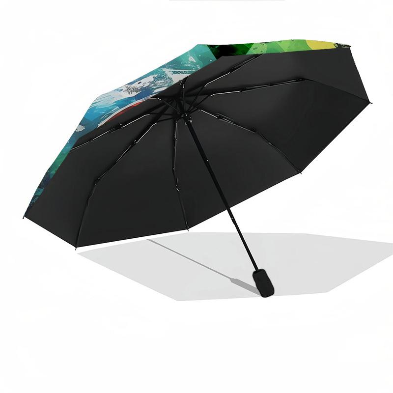 1pc Colorful Basketball Splash Automatic Opening/Closing Umbrella, Portable Folding Design, Iron Frame, Outdoor, Gift for Fans & Travelers.X013
