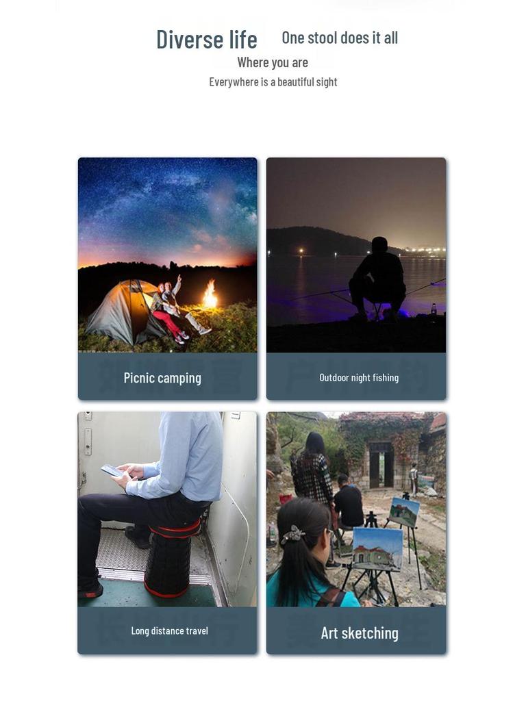 Douyin Mountain Sturdy Portable Telescopic Folding Stool