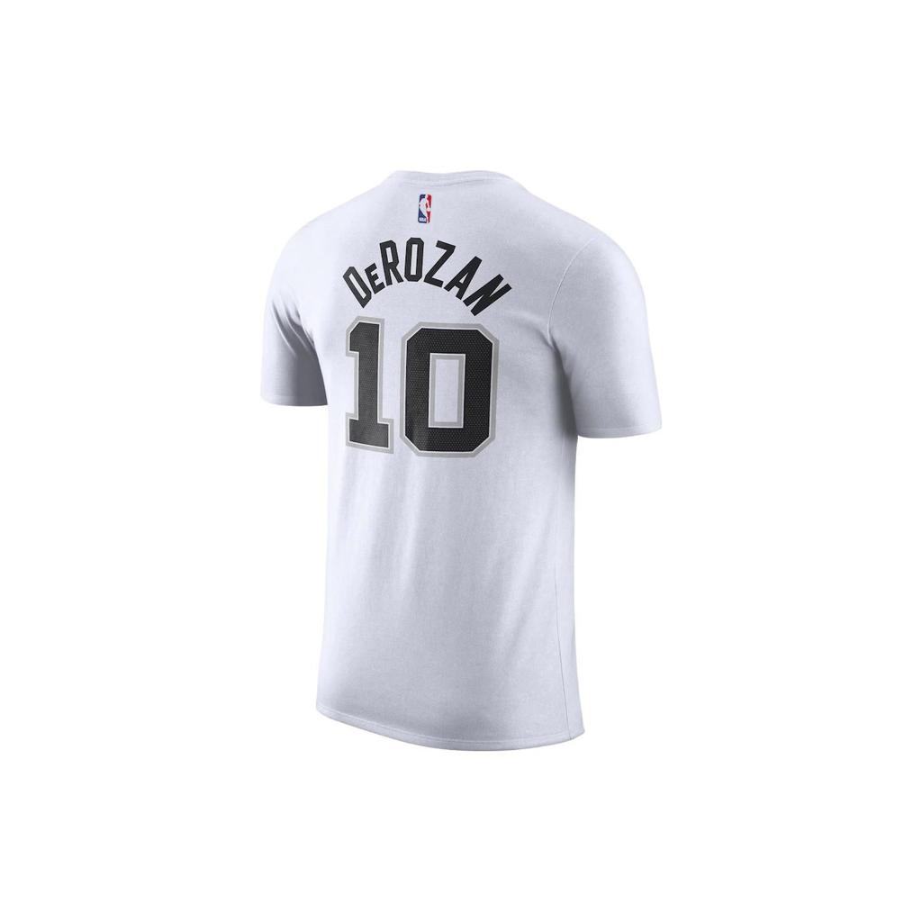 Nike Spurs DeMar DeRozan Letter Print Basketball Sports Crew Neck Short Sleeve T-Shirt Men Tops White BQ1569-110