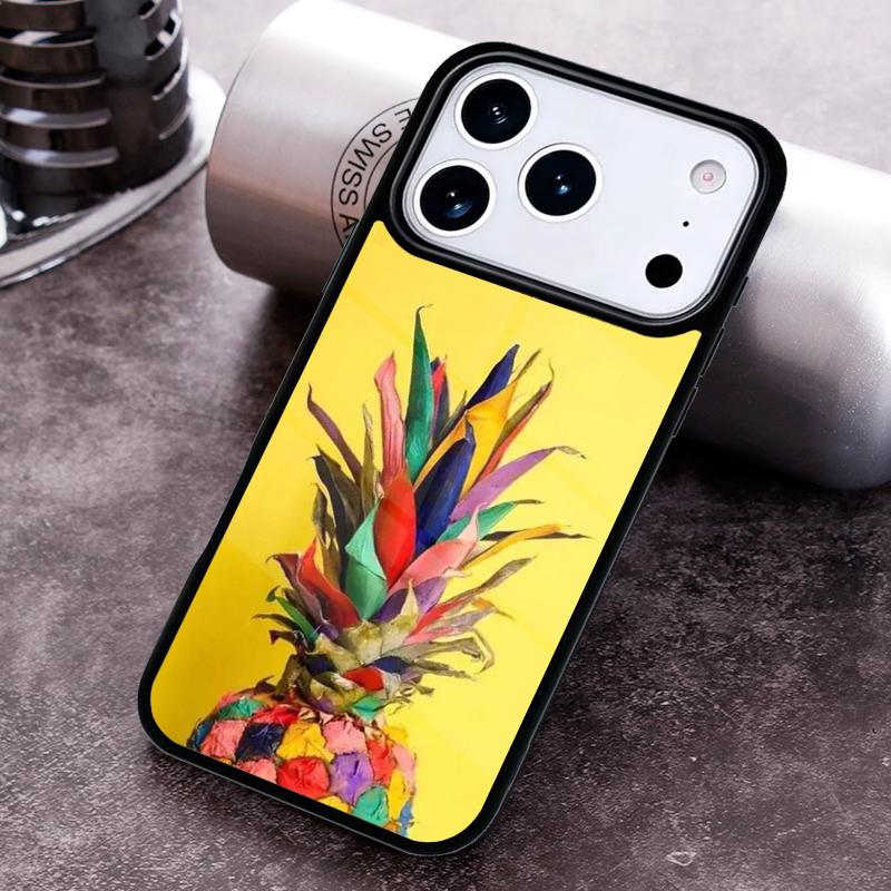 Pineapple Summer Phone Case for iPhone 17 16 15 Pro Max Air 14 13 12 11 Plus Shockproof Capa Cover