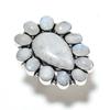 Natural Rainbow Moonstone Gemstone 925 Sterling Silver Gift Ring Size 8 J4M62