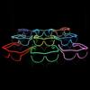 Светящиеся светодиодные очки Неоновые вечерние мигающие очки EL Wire Glow Gafas Светящиеся новинки Подарочные светящиеся солнцезащитные очки Яркие световые принадлежности