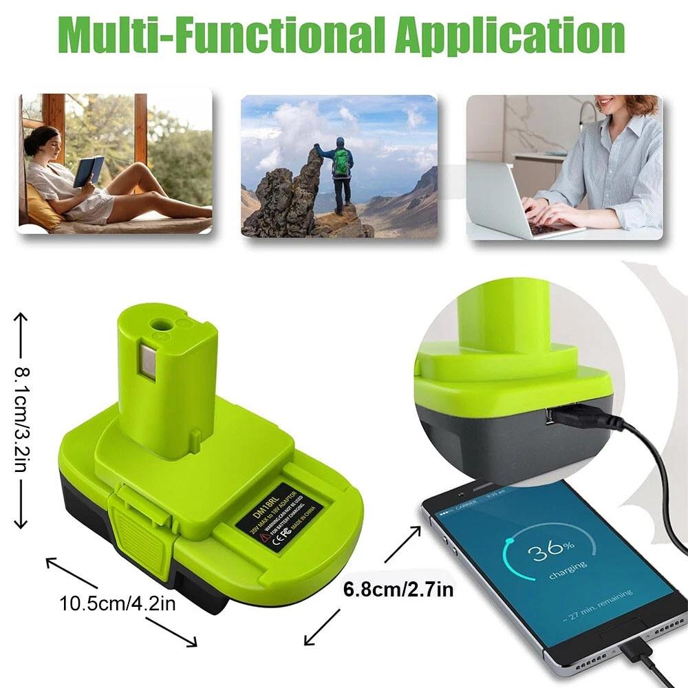 Адаптер для аккумулятора DM18RL для Dewalt для Milwaukee 20V/18V Li-Ion аккумулятора Преобразователь для инструмента Ryobi 18V P108 Аккумулятор Дрель