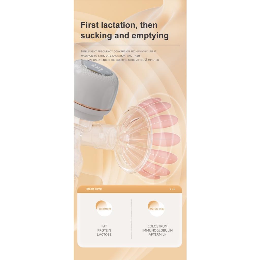 Встроенный электрический молокоотсос Интеллектуальный электрический молокоотсос для матери и ребенка Автоматический массажный доильный аппарат