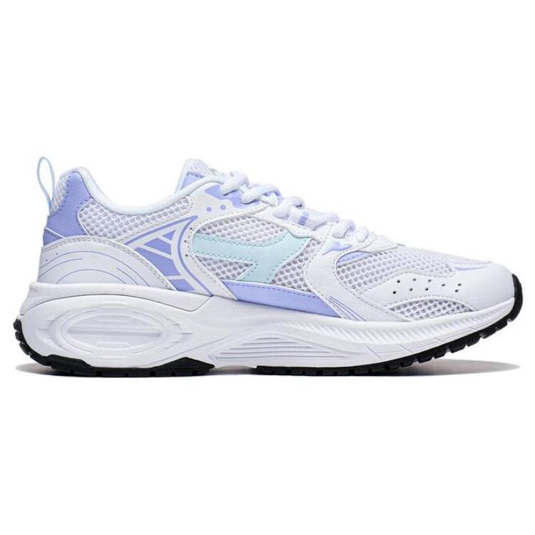 Li Ning 92 CICI Нескользящие износостойкие низкие спортивно-повседневные кроссовки женские Белые Циано Фиолетовые AGCT050-3