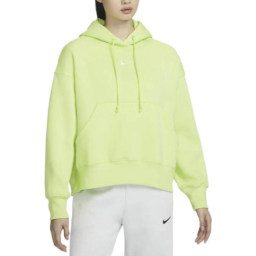 Nike Phoenix Fleece Light Lemon Yellow Women's Oversized Pullover Hoodie DQ5859-736