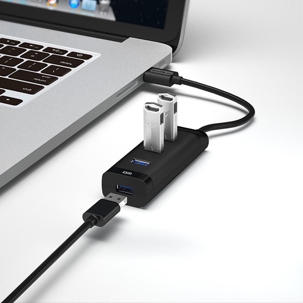 DM CHB007 4-портовый USB 3.0 хаб 5 Гбит/с Высокоскоростная передача Док-станция с кабелем 120 см
