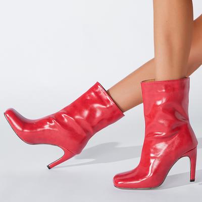 Модные женские сапоги до середины голени женские сапоги на молнии мягкие сохраняющие тепло женские туфли удобные зимние сапоги обувь Botas Mujer