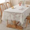 Skeletonized Rustic Style Handmade Crochet Tablecloth Woven Crochet Towel Party Home Dining Table Cover Decorative