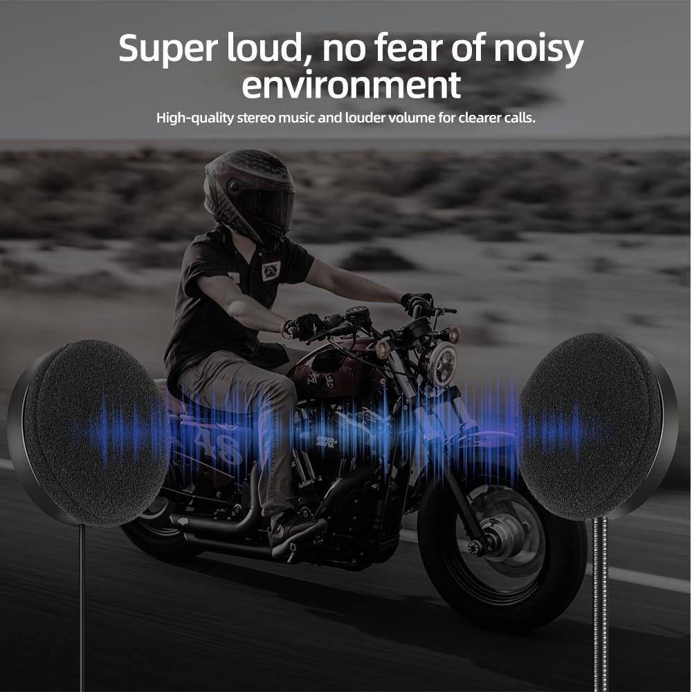 BT30S Мотоциклетный шлем Гарнитура Bluetooth 5.3 Беспроводные наушники Handsfree Call Kit Стерео для мотоциклиста MP3-плеер